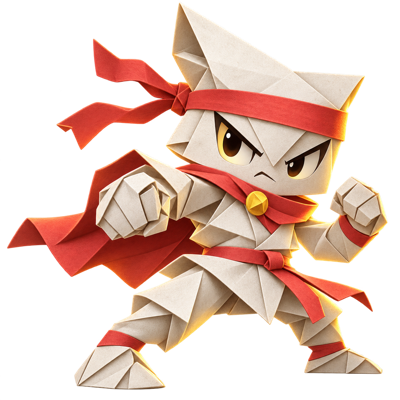 Paper, a folded paper warrior